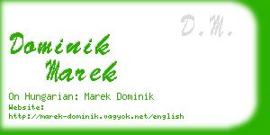 dominik marek business card